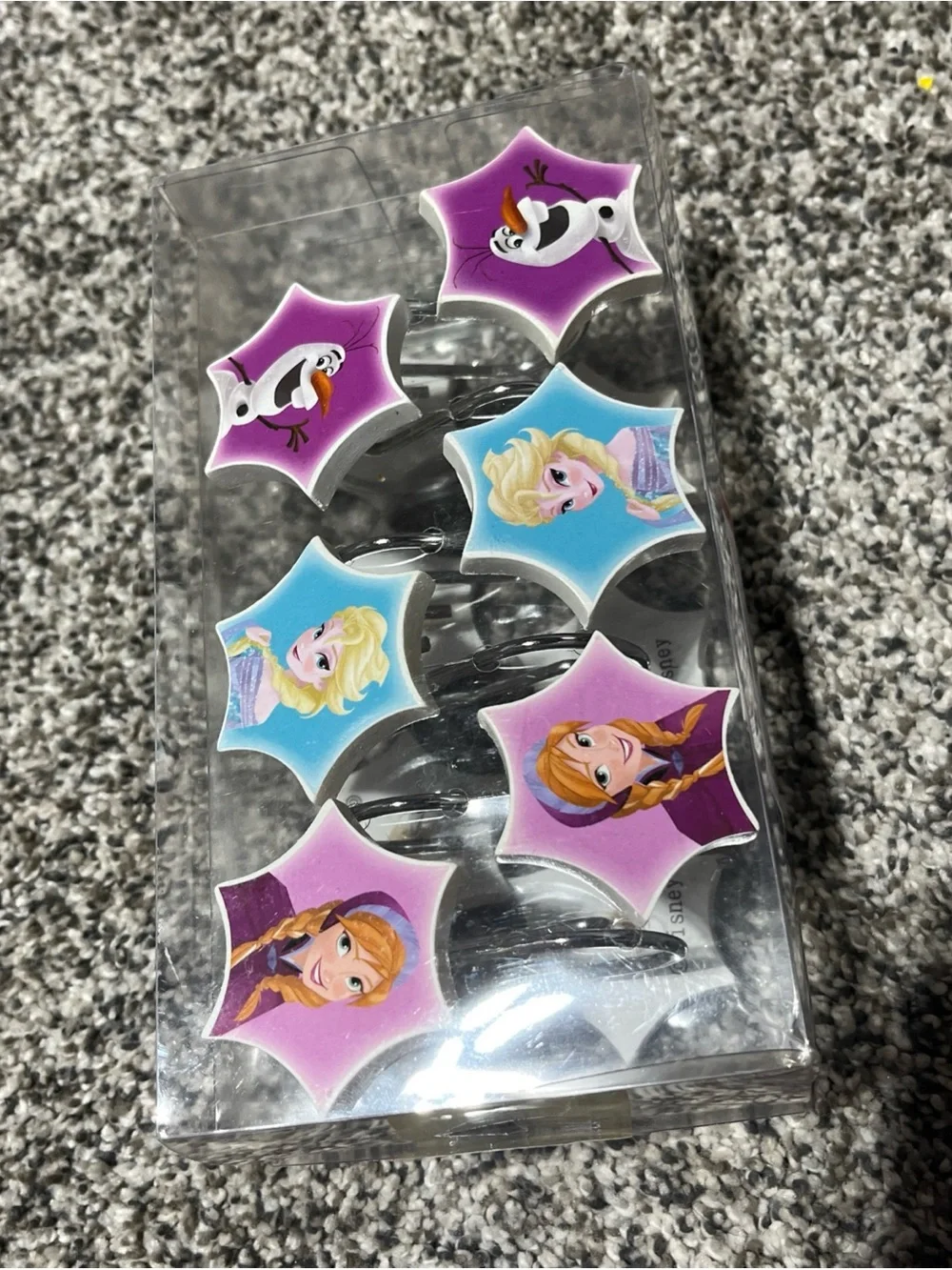 Frozen Shower Curtain hooks  Set of 12 - Disney Anna Elsa Olaf